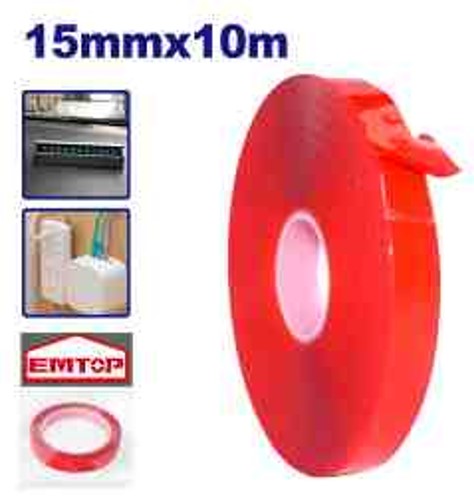 10m x 15mm VHB Double-sided Tape 1mm Thick High Viscosity Anti-aging Clean Removal Easy Die Cutting Paper Hanger
